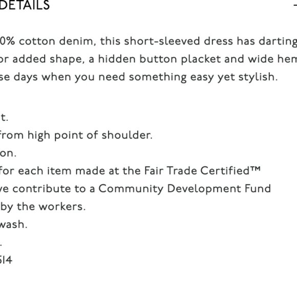 Brand New Madewell Denim Popover Mini Dress - Picture 2 of 2